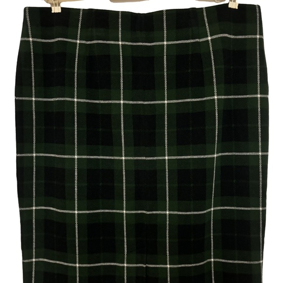 XL Women’s J Jill Plaid Skirt Hunter Green Christmas - Picture 2 of 5